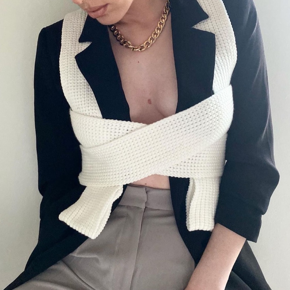 12th tribe knit wrap vest